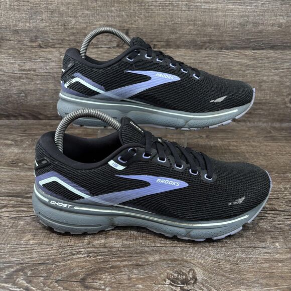 Brooks Shoes - Brooks Ghost 15 Shoes Women's 9 Black Gray Mesh Running Cushioned Sneakers